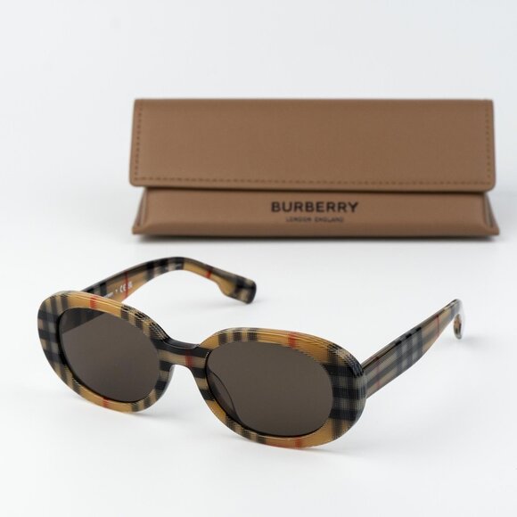 Burberry KIDS Sunglasses Vintage Brown Oval JB4339 377873 NEW AUTHENTIC - Picture 3 of 13